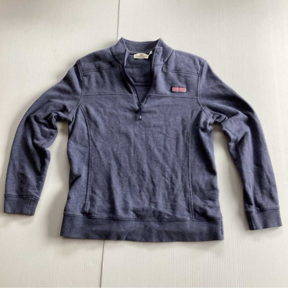 Vineyard Vines Women's 1/4 Zip Pullover Sweatshirt Size Medium Navy